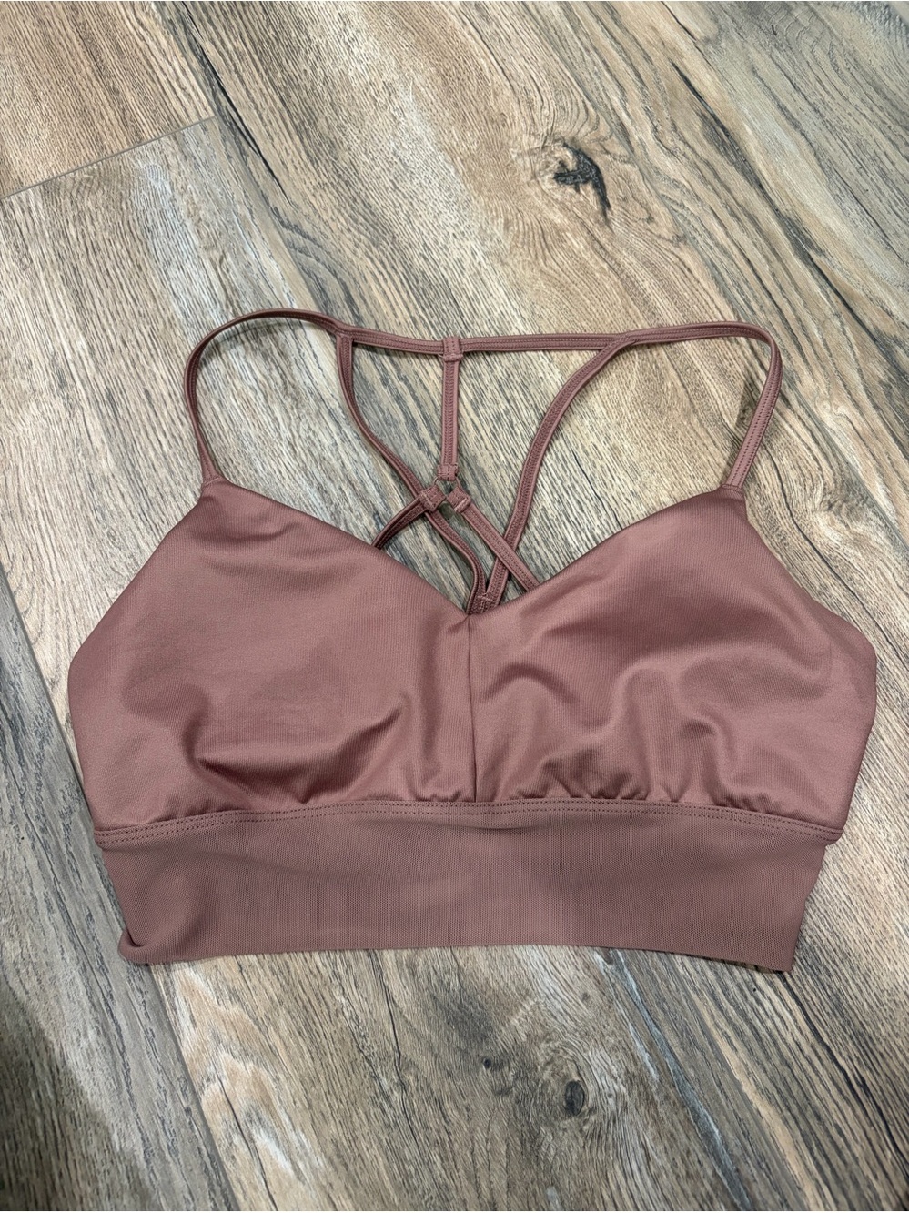 ALO Yoga Strappy Bralette in Mauve